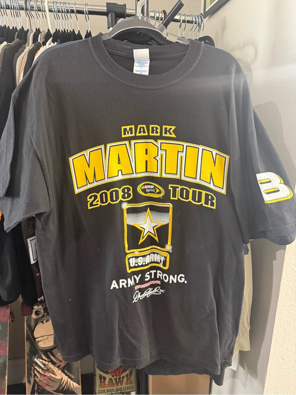 Mark Martin 2008 Tour U.S. Army Black Graphic T-Shirt
